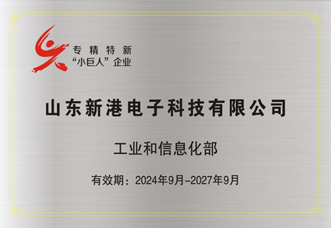 喜訊！新港電子入選第六批專(zhuān)精特新“小巨人”企業(yè)稱(chēng)號(hào)